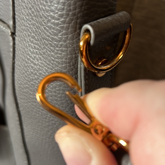 Brand new Love & Lore smaller grey vegan leather tote bag. - Picture 4 of 11